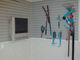 গ্রে পিভিসি স্টোরেজ ওয়াল প্যানেল 4 ইঞ্চি SlatWall কাঠ প্লাস্টিক যৌগিক